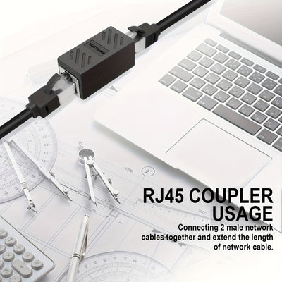 Conector Ethernet RJ45 de alta velocidad, 1/2/5/7 piezas, compatible con cables Cat7/Cat6E/Cat6/Cat5E/Cat5, macho a macho, ideal para PC, switch, router y consolas de videojuegos