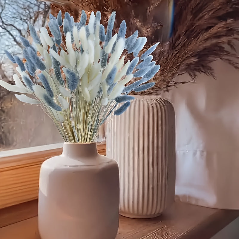 40 piezas de hierba artificial cola de liebre, decoración primaveral BOHO para jarrón, bodas, fiesta de San Valentín, ramo decorativo para hogar, sala u oficina, flores artificiales falsas, arreglo floral para mesa en exteriores