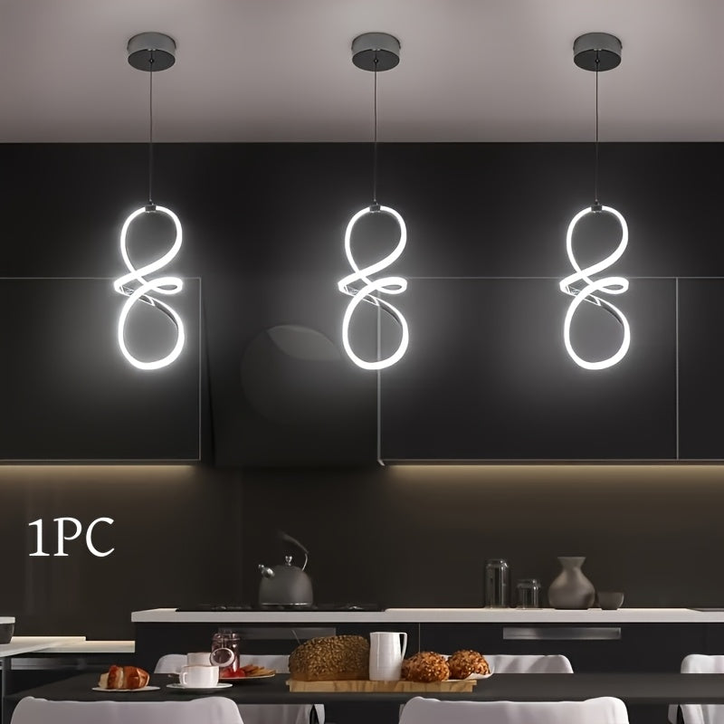 Lámpara colgante LED decorativa de metal, estilo minimalista con diseño creativo, ideal para decoración comercial en salas, habitaciones, cocinas, pasillos, escaleras, hoteles y restaurantes