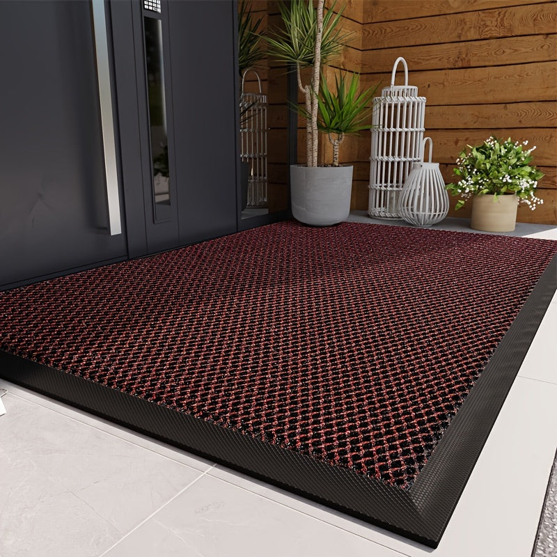 Tapete de entrada grueso, tapete para puerta de hule, tapete de lujo para sala, alfombra antideslizante con malla elástica, ideal para hogar y comercio, tapete de bienvenida para interior
