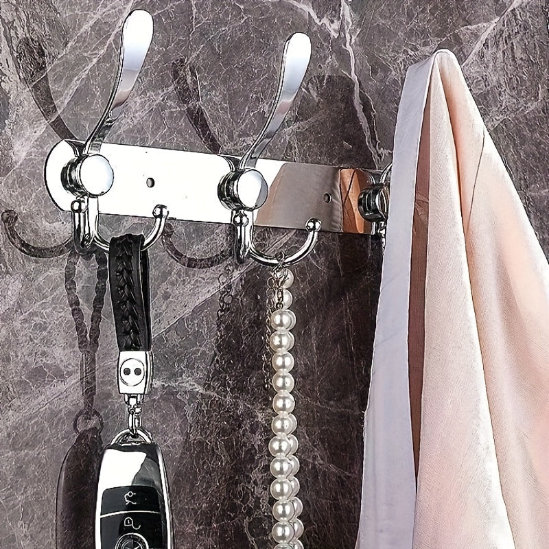 Gancho de Pared de Acero Inoxidable de Fácil Instalación - Estilo Tradicional, Perfecto para la Organización del Baño