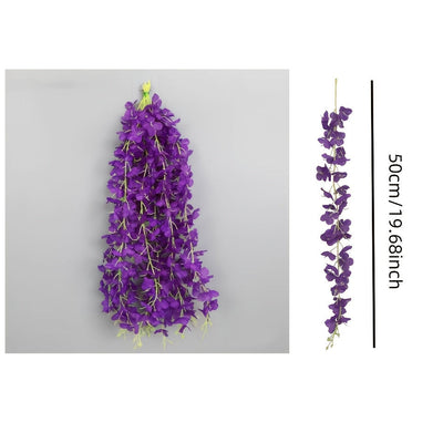 20 piezas de Guirnalda Artificial de Glicinas - Enredadera Colgante Morada y Blanca para Bodas, Fiestas, Paredes y Techos del Hogar - Decoraciones Florales Sin Mantenimiento, Adornos para Fiestas | Enredaderas de Bajo Mantenimiento