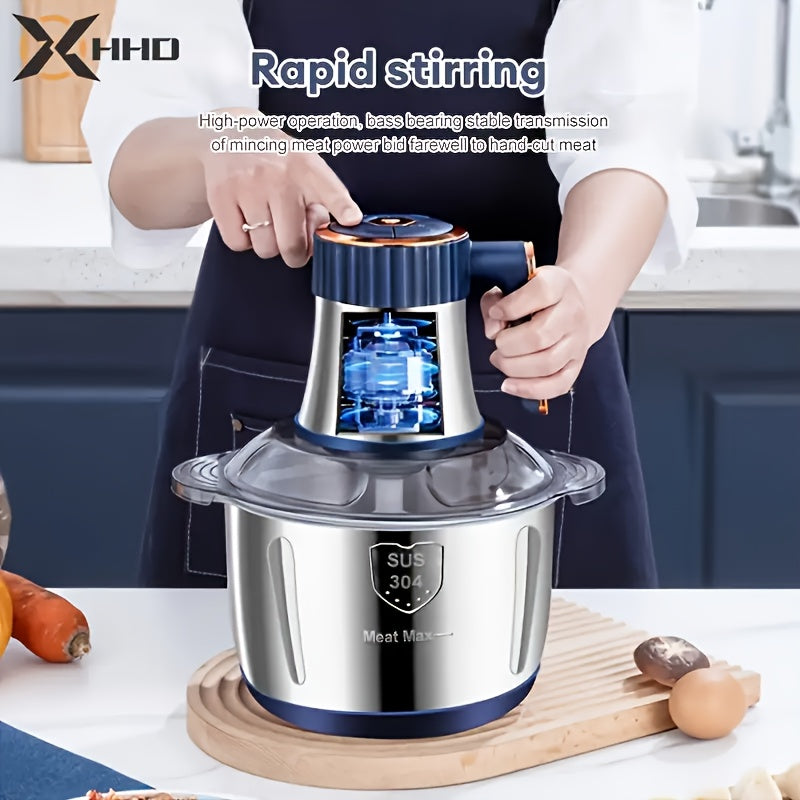 Procesador de Alimentos 2L-5L, Picadora Multifuncional para Verduras y Ajo, Trituradora de Jugos y Fideos – Herramienta Esencial en la Cocina, Ideal para Cebollas y Ensaladas – 5 Velocidades