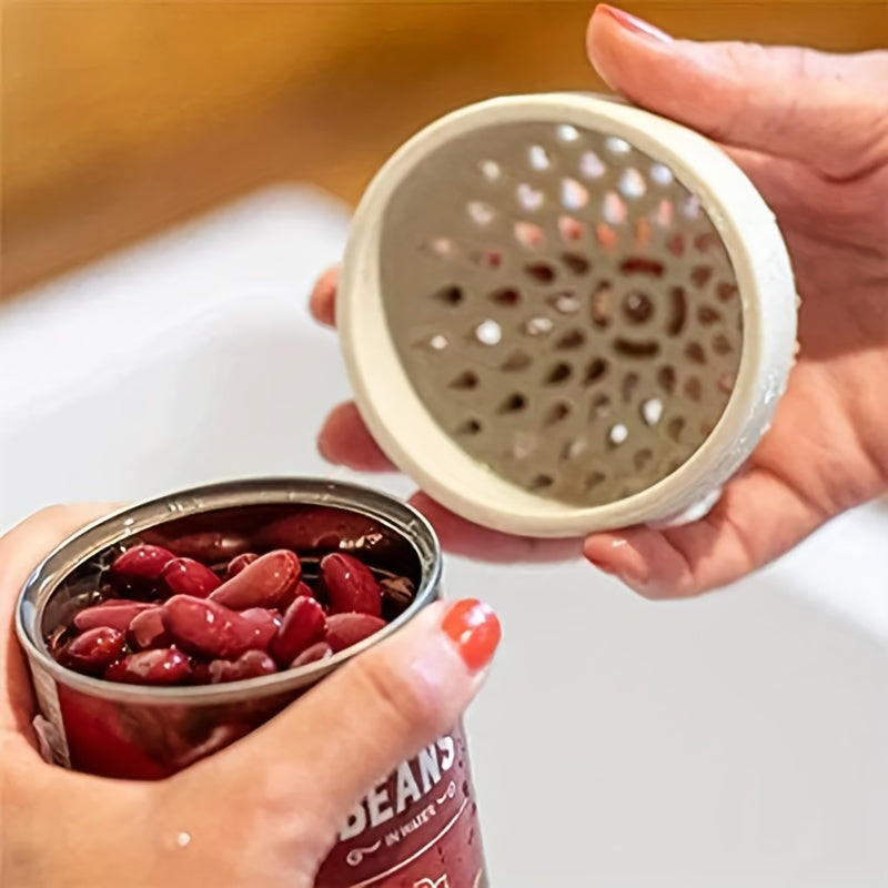 1/2 piezas - Filtro de silicona para latas: mini colador multiusos para escurrir los alimentos sin esfuerzo, accesorios de cocina para el hogar - Color a escoger