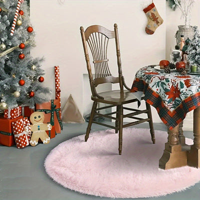 1 alfombra mullida rosa de la serie PV, alfombra esponjosa para sala, alfombra suave y cómoda para habitación, fácil de organizar en balcón, decoración para sala de estar, decoración para el hogar