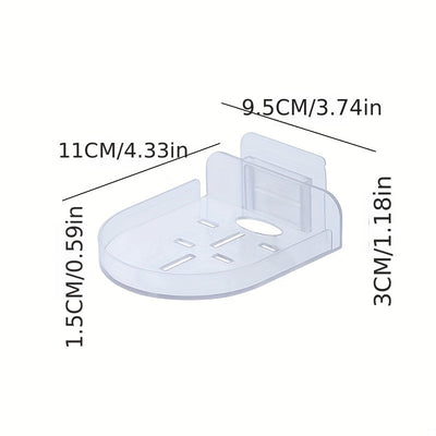 1 pza. Estante flotante transparente para monitor adhesivo para cámaras de seguridad y monitores para bebés - Estante de pared sin taladrar para decoración de oficina/hogar/estantes de almacenamiento de servicios públicos de baño
