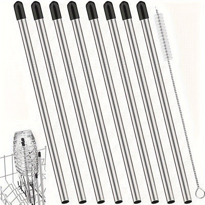 Insertos para Lavavajillas de Botellas, Compatibles con Soda-Stream, Soporte para Botellas en el Lavavajillas, Portabotellas de Acero Inoxidable para Lavavajillas, Juego de 8+1 para Cesta de Platos