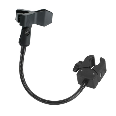 Clip de Micrófono Ajustable con Cuello de Ganso Curvado de 180° y Conector XLR, Soporte Antigolpes de Manguera Metálica Fuerte para Podcasts, Conferencias y Ponencias -