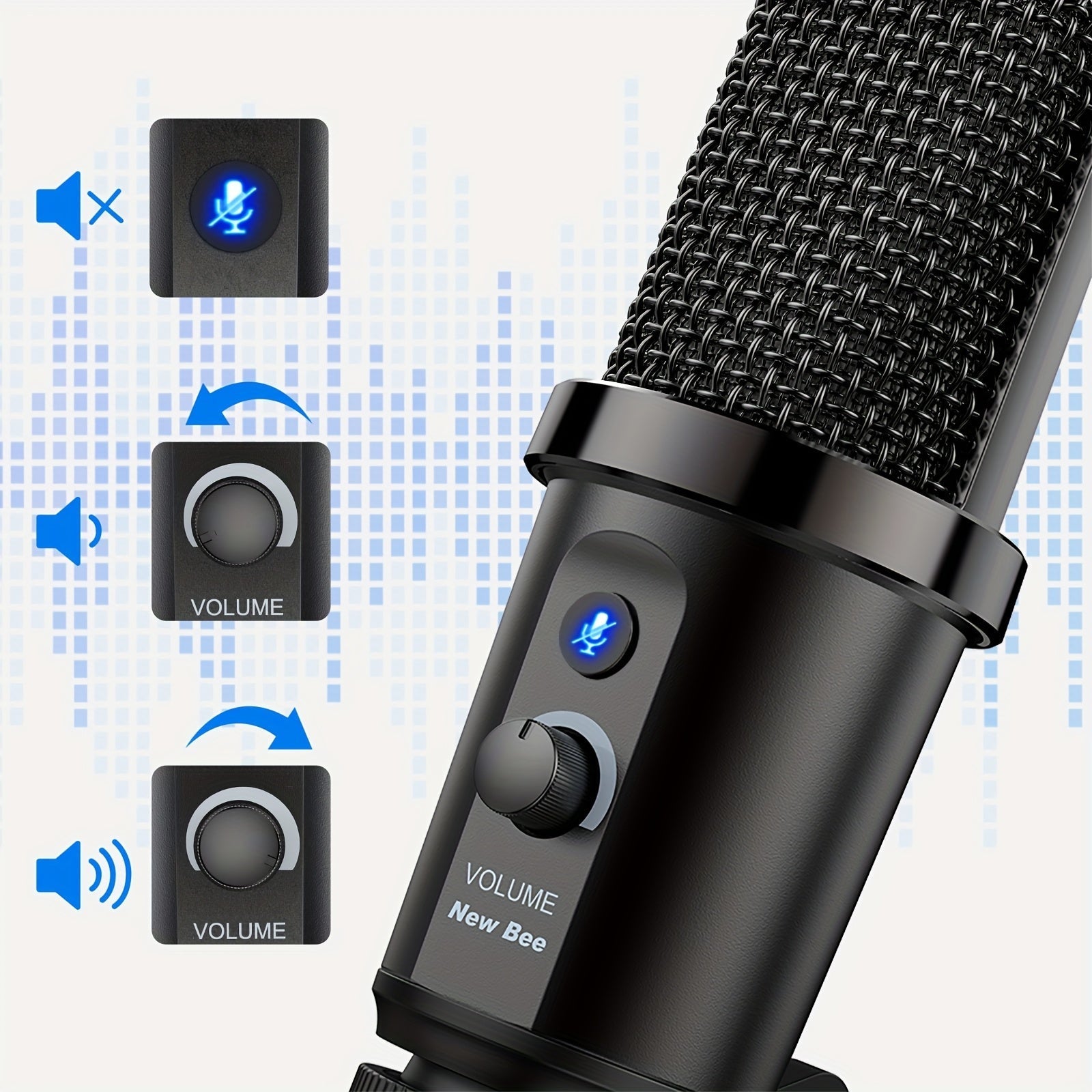 Kit de Micrófono USB Profesional, Plug and Play - Ideal para Estudios, E-Sports y Grabación con Calidad de Sonido Clara