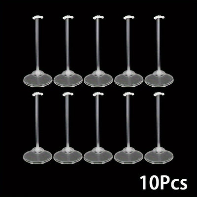 10 Piezas, Soporte De Exhibición, Soporte De Cintura De Tarjeta De Plástico Transparente, De Pie De Muñeca De Exhibición, Para Decoración De Oficina De Escritorio De Habitación De Hogar