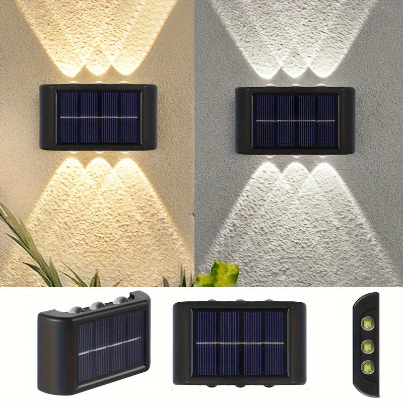 4 piezas, 6 luces solares por paquete, opciones de colores cálido/frío, adecuadas para acampada al aire libre, patio, calle, paisaje, decoración de bodas, resistencia al agua IP44