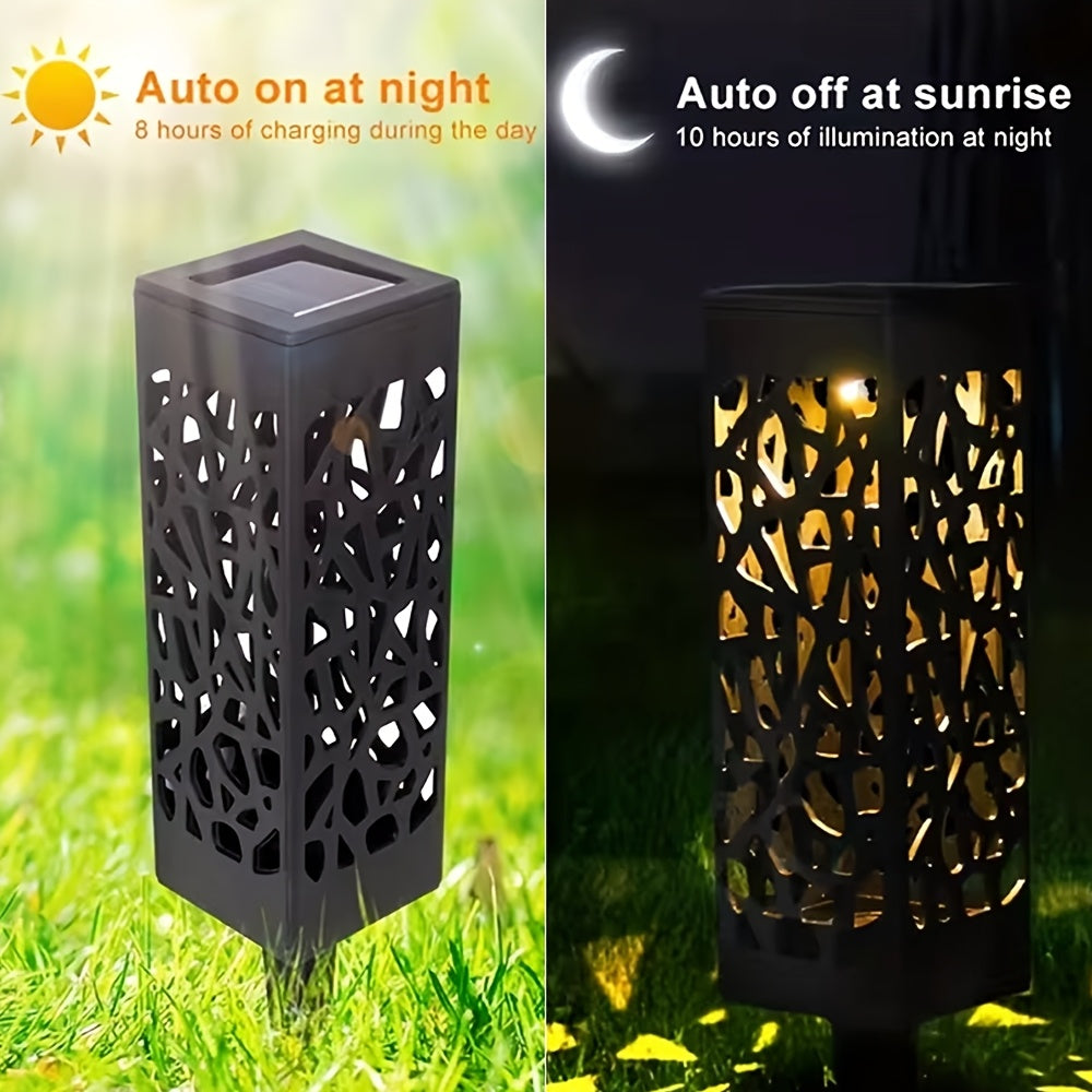 6 piezas de iluminación solar para exteriores, iluminación comercial de calles, luces decorativas de senderos solares, iluminación de áreas, luces de césped de patio, IP44, iluminación solar LED para exteriores, jardín y paisajismo.