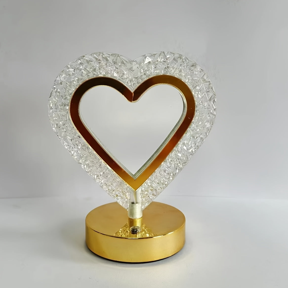 1 pieza de lámpara de mesa moderna con forma de corazón, con sensor de tacto, 3 colores ajustables y regulables, recargable por USB, luz nocturna con batería para dormitorio, estudio, sala de estar, decoración de escritorio, luz nocturna para dormitorio.