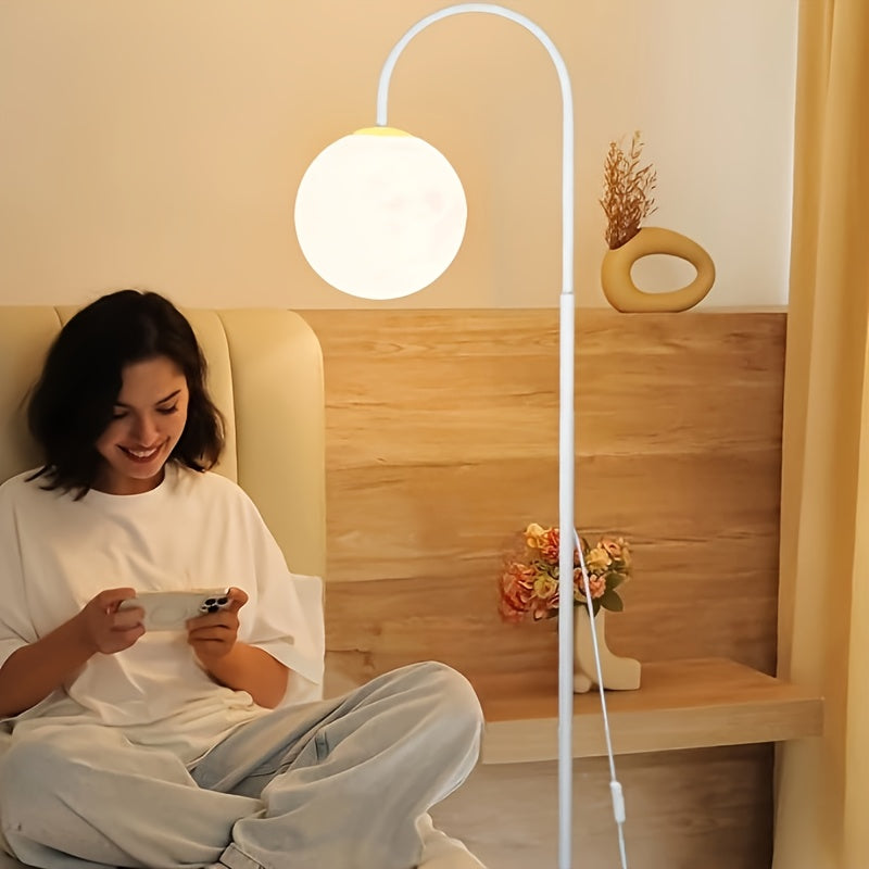 [Lámpara de luna LED con USB] Lámpara de luna LED moderna con brillo ajustable, luz de mesa USB portátil para dormitorio, comedor o fiestas - Decoración lunar ideal para regalos de San Valentín, Navidad y días festivos
