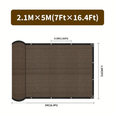 1 pantalla de privacidad resistente color café, 213.36 cm x 15.24 m, marco de nailon con bridas para jardín, patio o traspatio, ideal para protección de paredes, regalo de Navidad y Año Nuevo