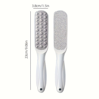 Placa de exfoliación de pies de acero inoxidable de doble cara, esencial para eliminar callos y piel muerta, dejando tus pies suaves