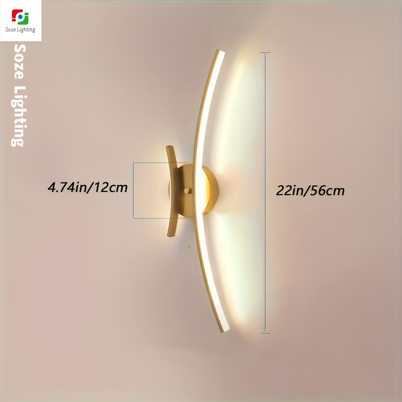 Luz de tocador LED moderna para espejo de baño - Sconce semi-engastado minimalista con sombra de acrílico, cableado, hardware de instalación incluido, ideal para sala de estar, dormitorio, pasillo, hotel, oficina - Iluminación de grado comercial, luz de