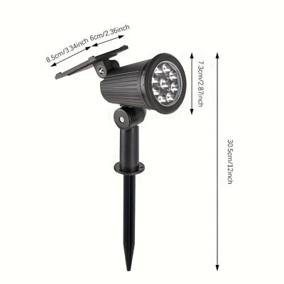 Foco solar AMILL para jardín exterior, iluminación de paisaje con sensor de luz, montaje semiempotrado, no desmontable, material de plástico, ideal para patio, pared, jardín, alberca, camino - perfecto para bodas, festivales, decoración festiva, luces de