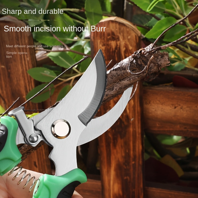 Tenazas de Jardinería Multiusos con Mangos Ergonómicos Antideslizantes, Cuchillas de Acero Inoxidable - Codificadas por Colores para Jardinaje, Arreglo Floral y Uso Doméstico - Tijeras Manuales Resistentes para Recorte de Ramas