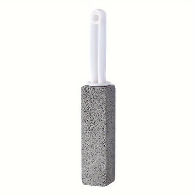 1pc Lavadora de piedra para baño con mango - cepillo removedor de incrustaciones, utilizado para inodoros, azulejos y cocinas - mango ergonómico, eliminador de impurezas difíciles, calcio, hierro y óxido, cepillo limpiador de ducha