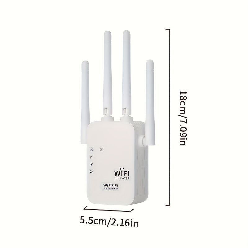 Extensor de Wifi, Potenciador de Señal Wifi, Compatible con WIFI6, Equipado con Puerto Ethernet, Con 6 Antenas para Cobertura de 360°, Cubre Hasta 11,000 Pies Cuadrados, Apto para Más de 35 Dispositivos y Configuración en un Solo Clic como Repetidor Domé
