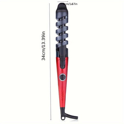 1 rizador de pelo, tenacillas para rizos en espiral, ruleros para ondas, rizos grandes y permanentes, crea rizos, ondas y lazos en tu cabello