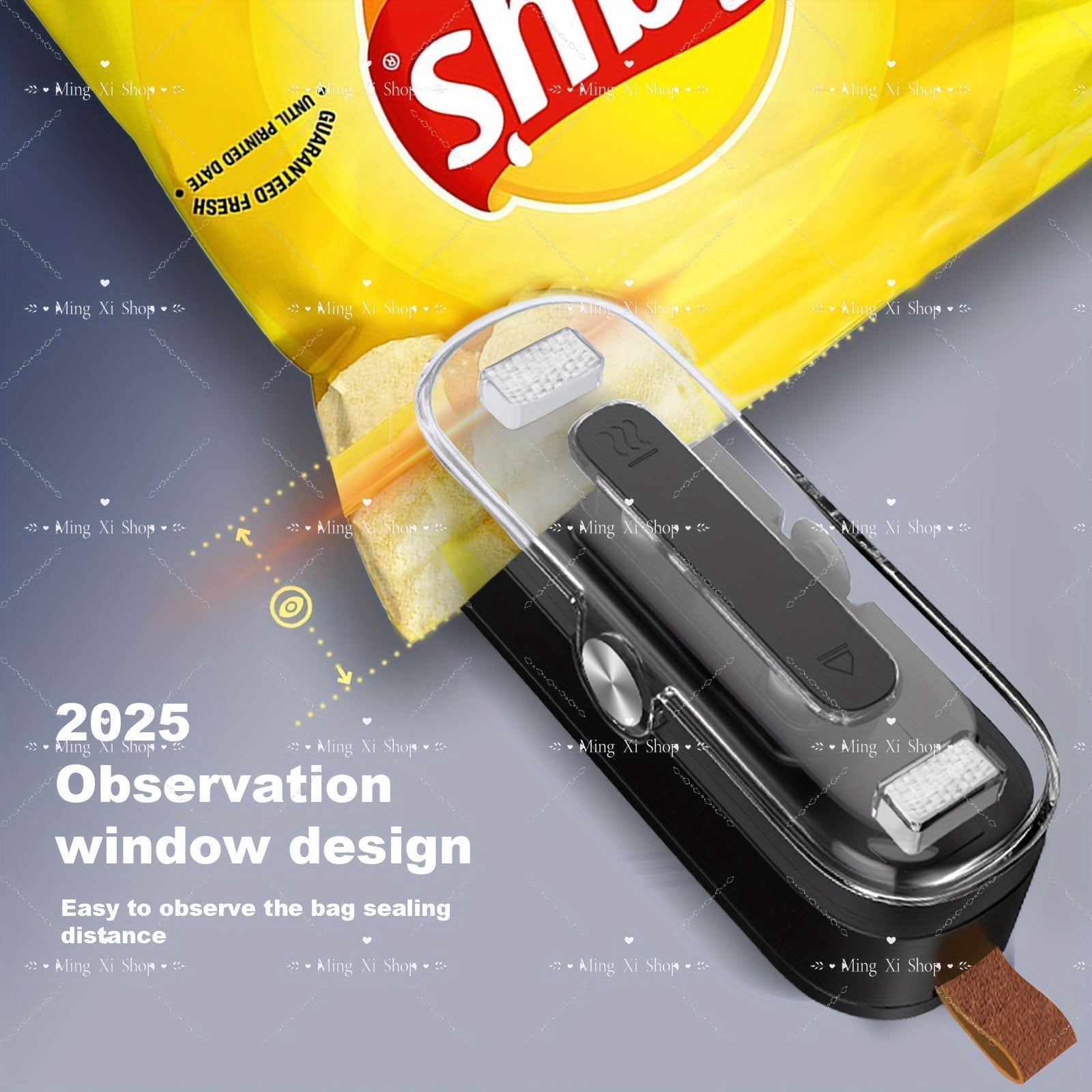 Compacto 2-en-1 Mini Sellador y Cortador de Bolsas - Sellador al Vacío de Calor Portátil para Bolsas de Plástico, Ideal para Almacenamiento de Alimentos, Snacks, Galletas - Negro, Esencial para la Cocina