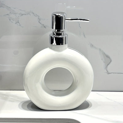 Conjunto creativo de dispensadores de jabón de cerámica, botellas de bomba de gel de ducha y loción para baño, diseño elegante de alta gama, dispensador de jabón líquido recargable para uso doméstico y de cocina, decoración de Halloween y Navidad.