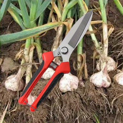 4 piezas de tijeras de poda de acero inoxidable, estilo contemporáneo, tijeras de jardín ambidiestras, cortadora de ramas duradera, herramienta de cosecha de frutas, con mangos antideslizantes, para cebolla, ajo, enredaderas, flores, frutas cítricas - Us