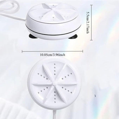 Mini Lavadora de Tecnología Soundwave - Lavadora Portátil Compacta con Limpieza Turbo, Máquina de Lavado USB para Dormitorio, Apartamento, Viajes y Hogar - Lavado Rápido para Prendas Delicadas, Ropa Interior y Cargas Pequeñas - Sin Batería Necesaria, Ese