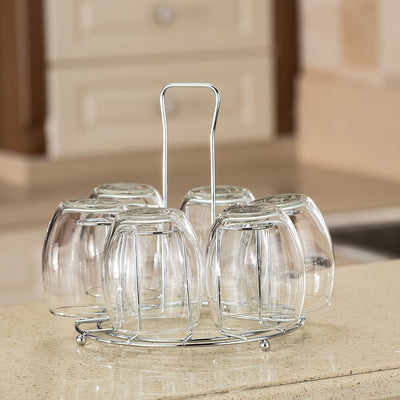 Soporte para vasos de acero inoxidable con drenaje, portavasos invertido, organizador de vidrios para encimera de cocina, ideal para cocinas, salones y bares