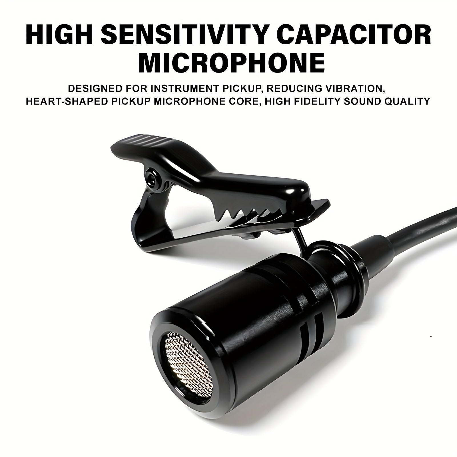 Cables Micrófono Portátil para Sax, 5M Cables Micrófono de Sax Alámbrico Portátil para Instrumento Musical de Saxofón, Violín, Guitarra para Escenario de Actuación