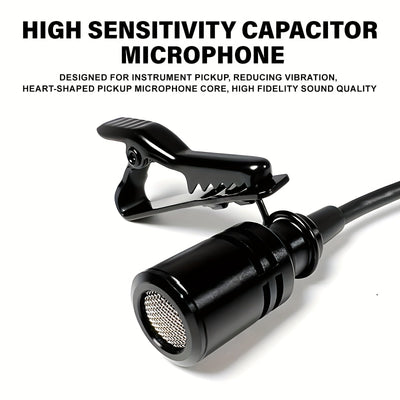Cables Micrófono Portátil para Sax, 5M Cables Micrófono de Sax Alámbrico Portátil para Instrumento Musical de Saxofón, Violín, Guitarra para Escenario de Actuación