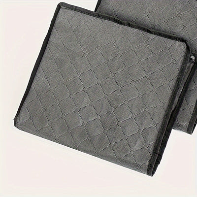 Bolsa grande de tela retro para almacenamiento con asas y ventana transparente, organizador de espacio para ropa, edredones y cobijas, ideal para organizar el clóset, dormitorio o residencia estudiantil, organizadores de clóset y almacenamiento, guardado