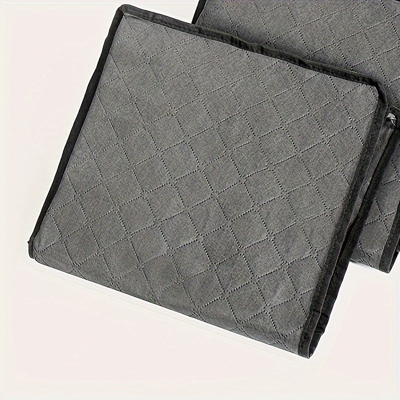 Bolsa grande de tela retro para almacenamiento con asas y ventana transparente, organizador de espacio para ropa, edredones y cobijas, ideal para organizar el clóset, dormitorio o residencia estudiantil, organizadores de clóset y almacenamiento, guardado
