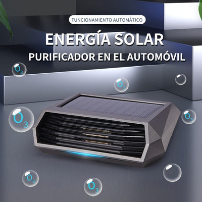 Purificador de aire para auto con energía solar y sensor de movimiento inteligente - Enciende/apaga automáticamente, no necesita energía eléctrica, panel solar de alta eficiencia y batería de litio incorporada para aire fresco en movimiento