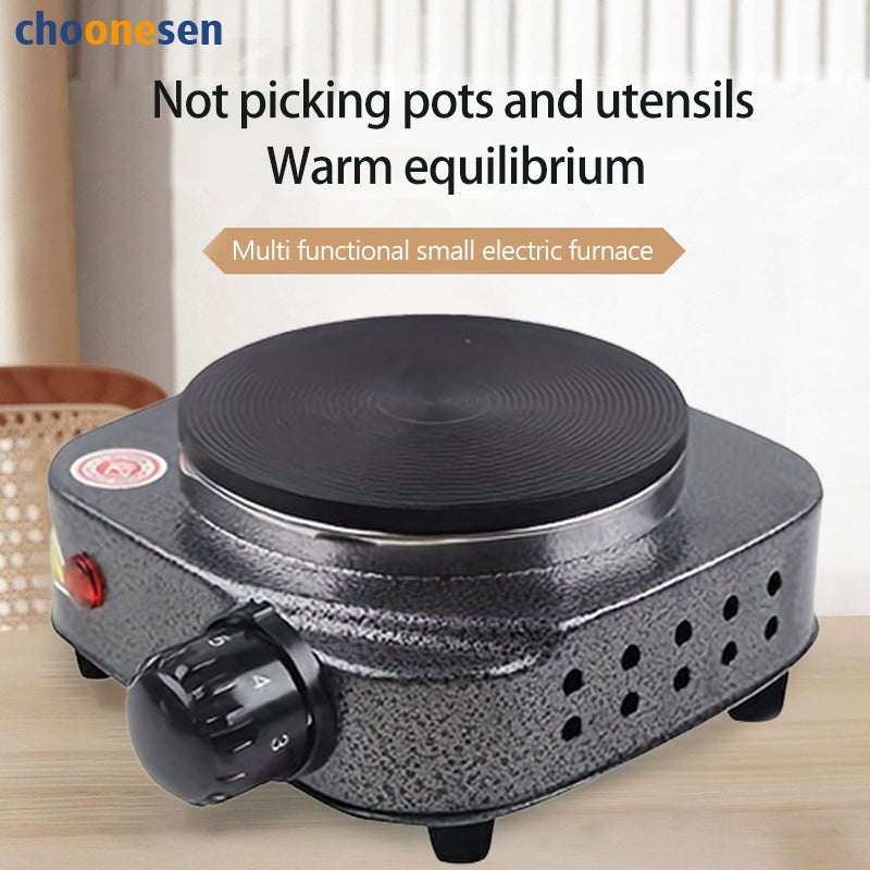 Mini calentador eléctrico, ideal para cocinas pequeñas y oficinas, dormitorios, color plateado, enchufe estándar US, batería no incluida