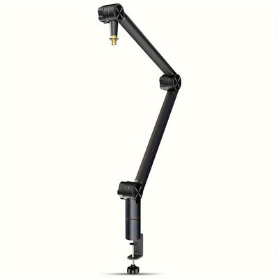 Micrófono de brazo con soporte de escritorio, soporte de micrófono Elegance con gestión de cables, rotación de 360°, ajustable y plegable, podcast, juegos, radio y estudio, resistente y universal, para Blue Yeti FIFINE HyperX QuadCast AT2020 Shure y otro