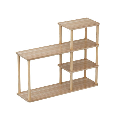 Organizador de Escritorio de Madera de 2 Niveles - Estantería Multinivel Independiente con Acabado Pintado para Almacenamiento en Oficina y Dormitorio, Estantes