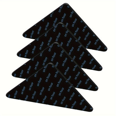 1/4pcs Agarraderas De Alfombras, Pegatinas De Fijación Antideslizantes, Alfombrillas Antideslizantes Para Pisos De Madera Dura, Pisos De Mármol De Baldosas, Clips De Alfombra Adhesivos De Doble Cara Mantienen La Esquina Plana, Cinta Adhesiva Removible Pa