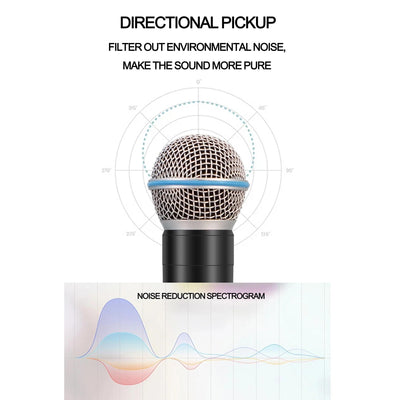Micrófono inalámbrico GLXD4, sistema profesional de karaoke de mano de 4 canales para karaoke en casa, reuniones, fiestas, DJS, bodas, configuraciones familiares de KTV