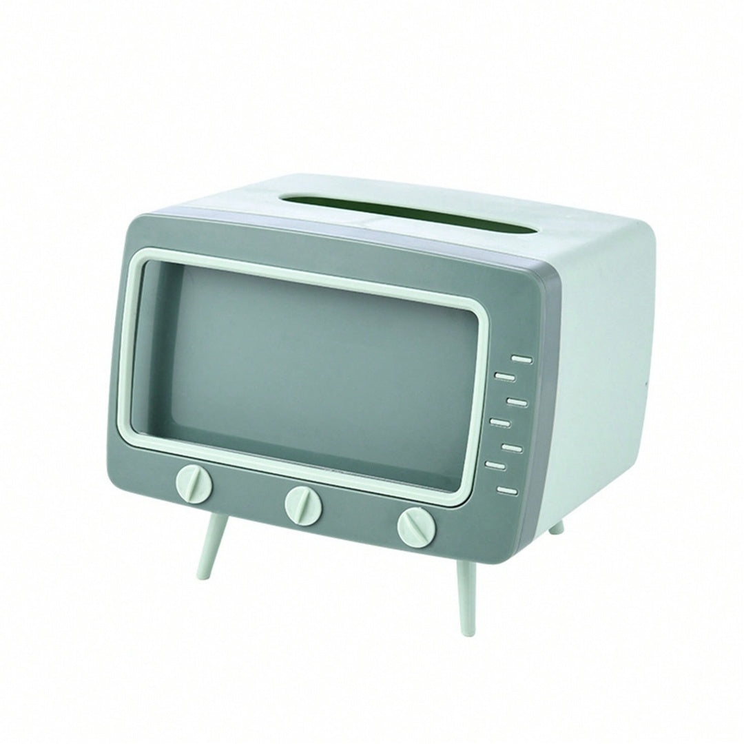 1/2pcs Soporte para Caja de Pañuelos Retro TV Cubierta para Caja de Pañuelos Lindo y Práctico Soporte para Teléfono Celular Soporte para Tampones para Baño, Cocina, Dormitorio, Mesas y Escritorios, Mesitas de Noche, Regalo Creativo