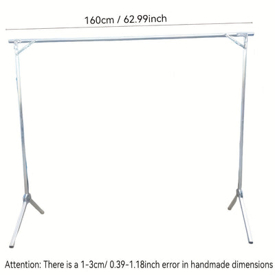 Perchero de Acero Inoxidable Independiente - Colgador Plegable con Altura Ajustable y Ruedas Bloqueables, Estante Resistente para Lavandería en Interiores y Balcón, Secado de Ropa
