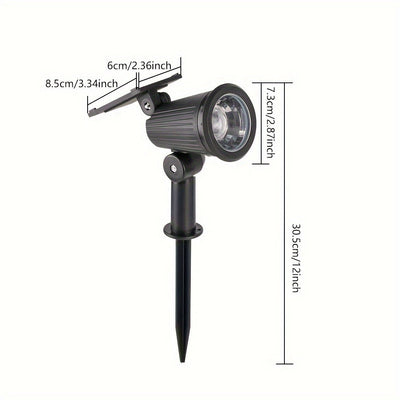 Luz solar para jardín con sensor automático, diseño duradero en plástico, batería de litio, iluminación eficiente para decoración de césped y jardín, luz moderna para exteriores | Luz solar para exteriores | Luz de plástico resistente