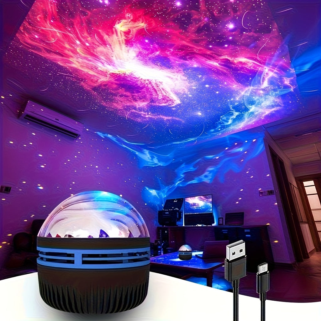 Proyector de luz LED de luces del norte - Alimentado por USB, control remoto, brillo ajustable, impresionante para el efecto de galaxia y nebulosa, perfecto para decoración de dormitorio, sala de estar o oficina, ideal para adolescentes mayores de 14 año