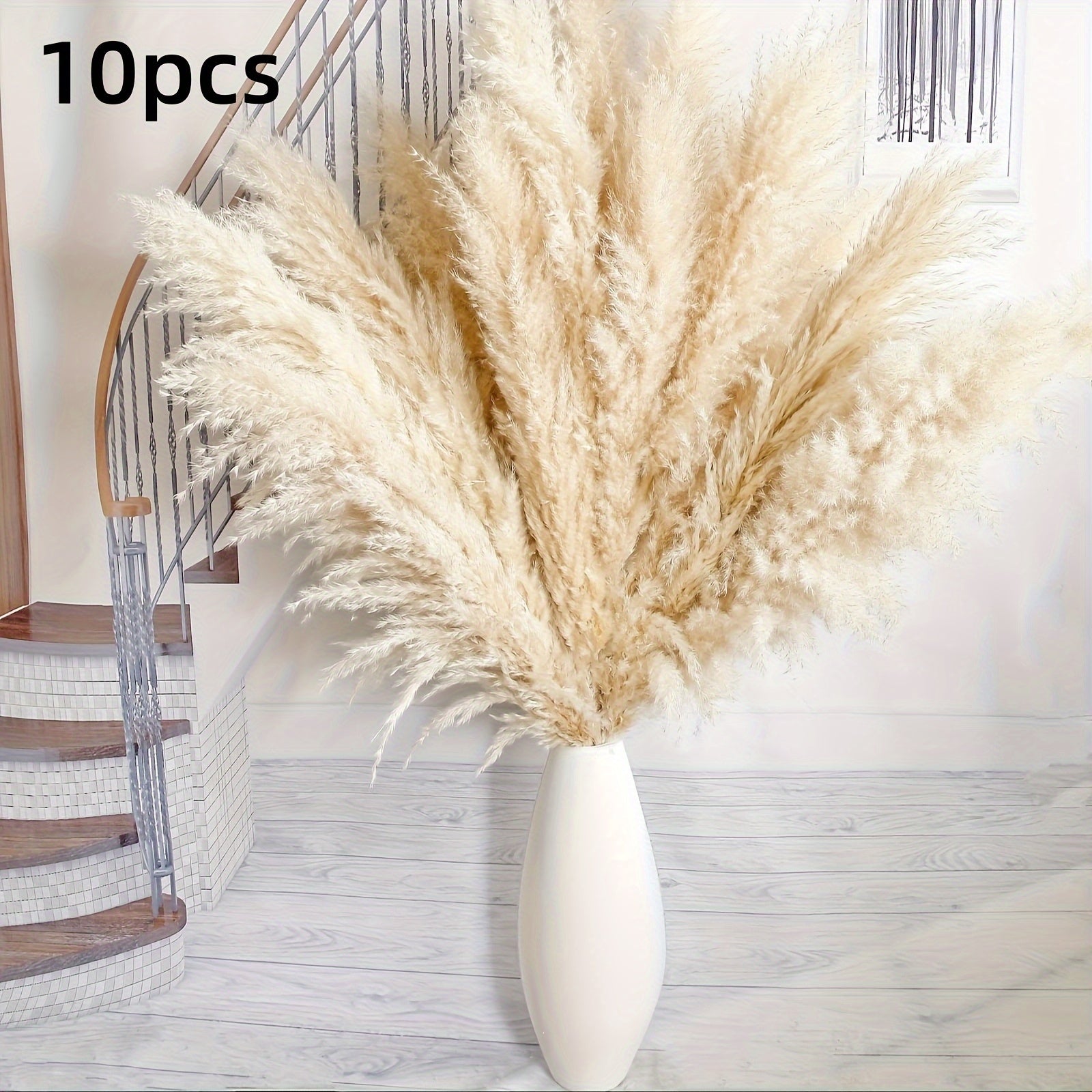 10 piezas de 40 pulgadas de hierba de pampano adecuadas para adornos de pared de hierba, flores de pampano altas y plantas de piso para habitaciones.