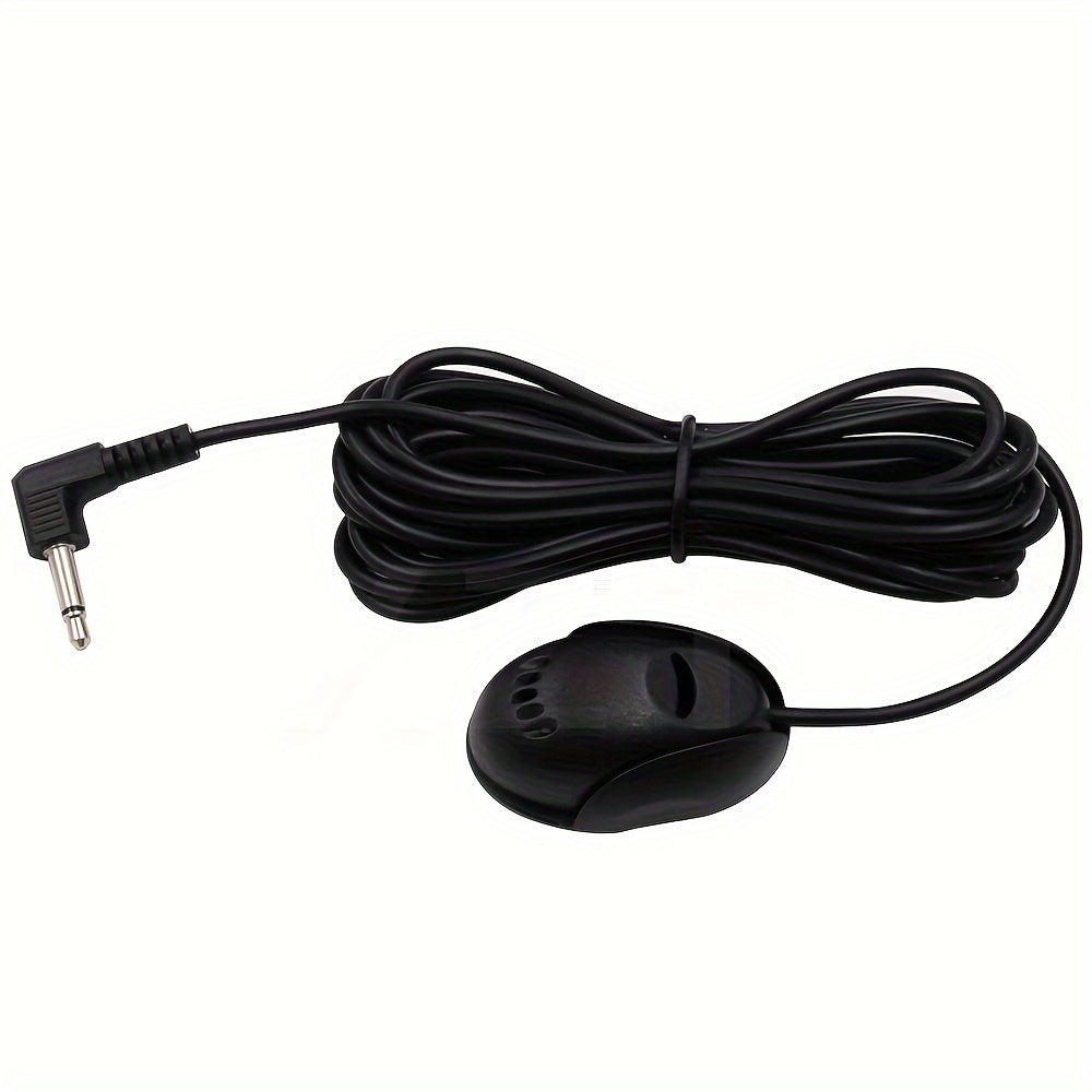 Mini micrófono externo con cable de 3.5mm tipo pasta para audio de coche, micrófono para reproductor estéreo de radio DVD, altavoz para reuniones, cable de 1M, negro