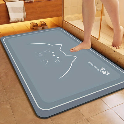 Alfombra de Barro Diatomeas, Alfombrilla para Baño, Tapete Suave y Antideslizante