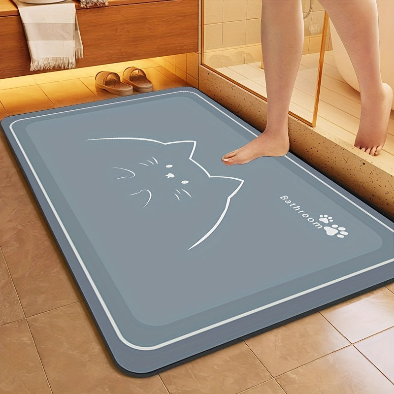 Alfombra de Barro Diatomeas, Alfombrilla para Baño, Tapete Suave y Antideslizante