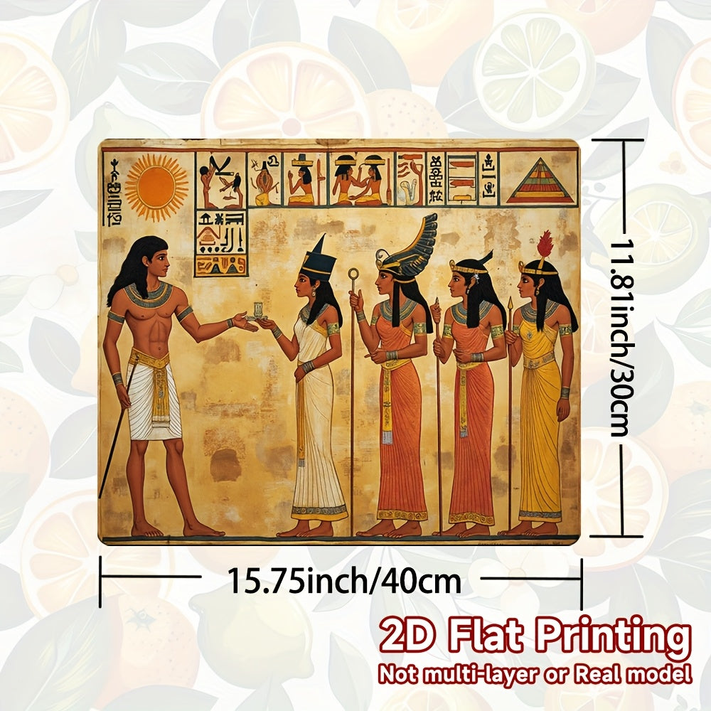 1 pieza de funda de horno de impresión plana 2D de dioses y jeroglíficos antiguos egipcios - Resistente al calor, fácil de limpiar, duradera, ideal para estufa de cocina, refrigerador y decoración de fiestas, protector de estufa superior | Funda decorati